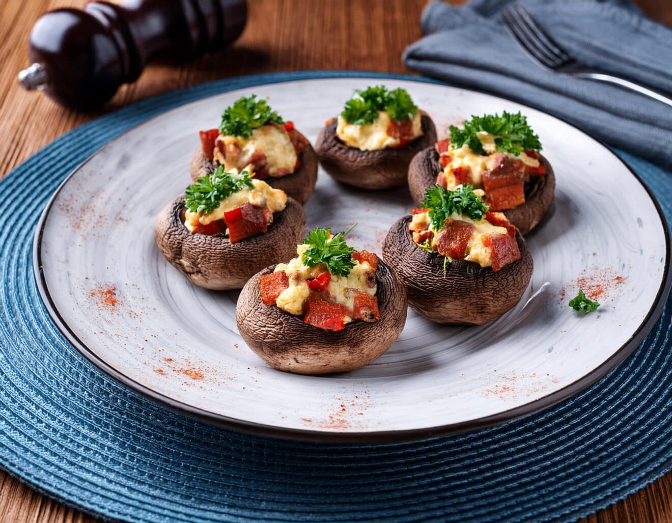 Vous devriez essayer cette recette de champignons farcis au chorizo et fromage, vous allez adorer